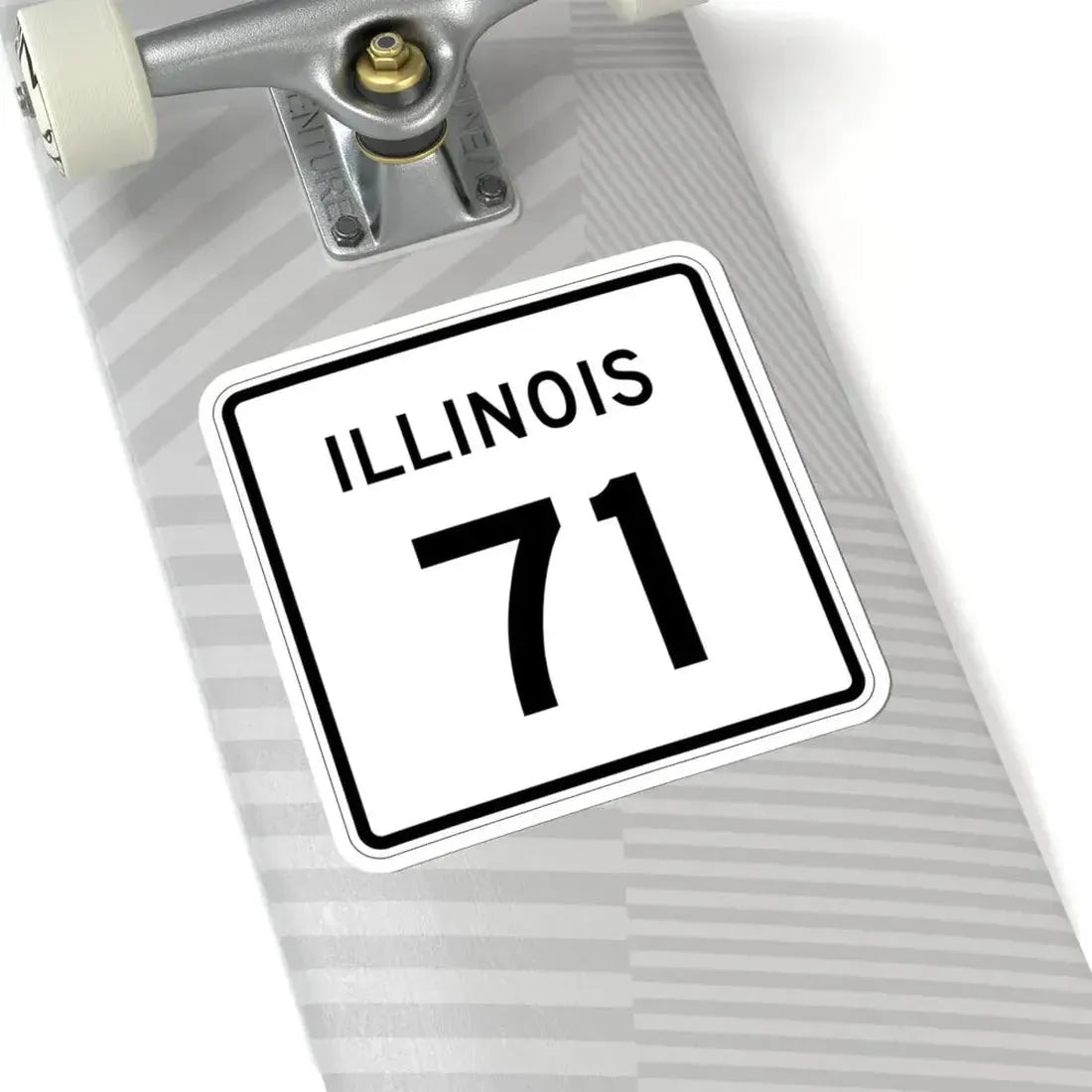 Illinois 71 (Illinois) (Road Sign) STICKER Vinyl Kiss-Cut Decal - The Sticker Space