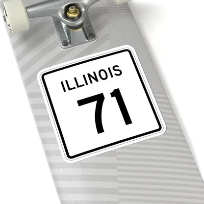 Illinois 71 (Illinois) (Road Sign) STICKER Vinyl Kiss-Cut Decal - The Sticker Space