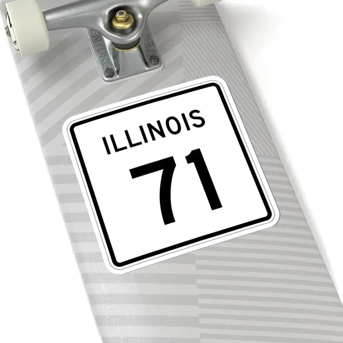 Illinois 71 (Illinois) (Road Sign) STICKER Vinyl Kiss-Cut Decal - The Sticker Space