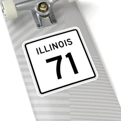 Illinois 71 (Illinois) (Road Sign) STICKER Vinyl Kiss-Cut Decal - The Sticker Space