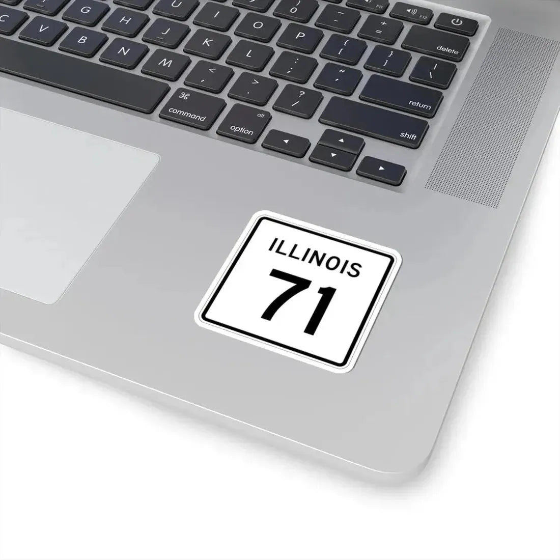 Illinois 71 (Illinois) (Road Sign) STICKER Vinyl Kiss-Cut Decal - The Sticker Space