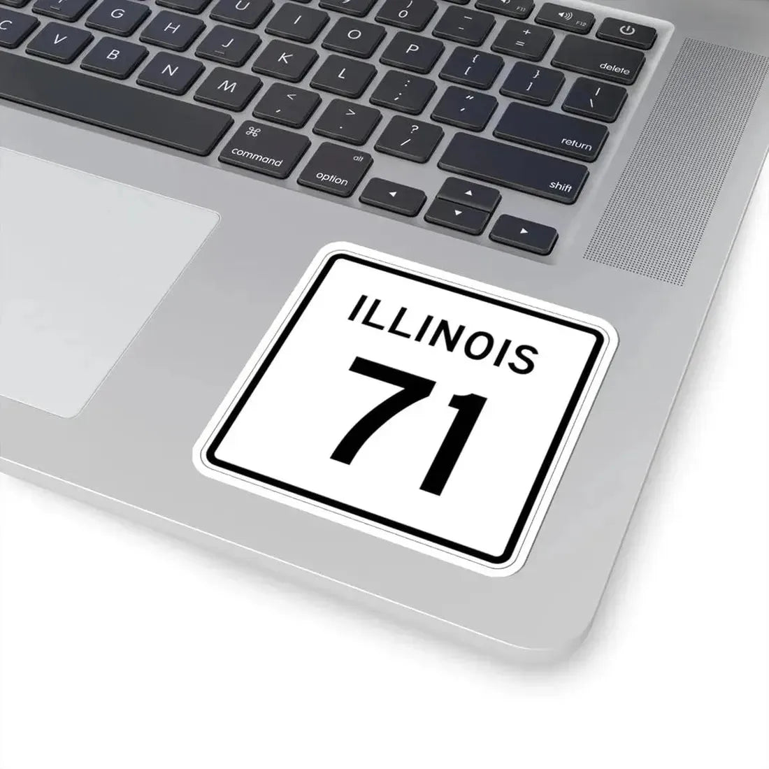 Illinois 71 (Illinois) (Road Sign) STICKER Vinyl Kiss-Cut Decal - The Sticker Space