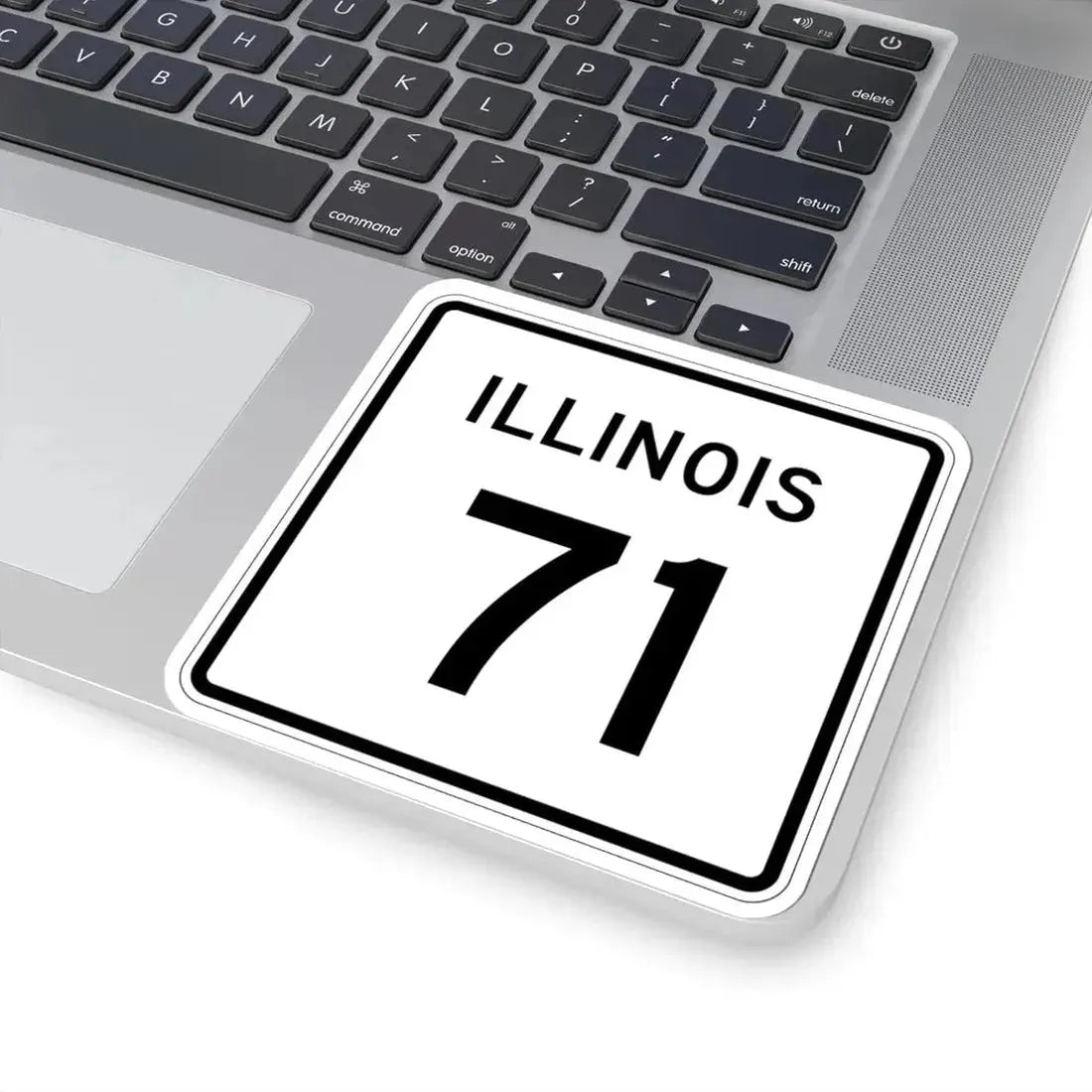 Illinois 71 (Illinois) (Road Sign) STICKER Vinyl Kiss-Cut Decal - The Sticker Space