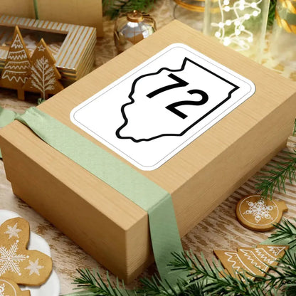 Illinois 72 1950 (Illinois) (Road Sign) STICKER Vinyl Kiss-Cut Decal - The Sticker Space