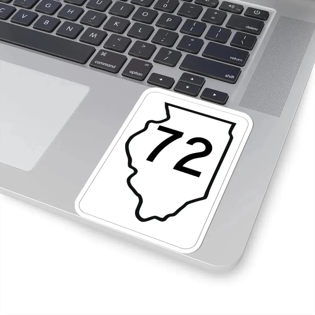 Illinois 72 1950 (Illinois) (Road Sign) STICKER Vinyl Kiss-Cut Decal - The Sticker Space