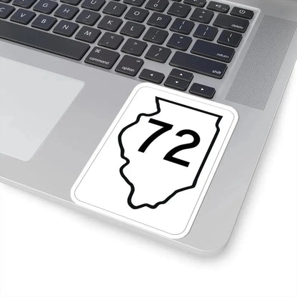 Illinois 72 1950 (Illinois) (Road Sign) STICKER Vinyl Kiss-Cut Decal - The Sticker Space