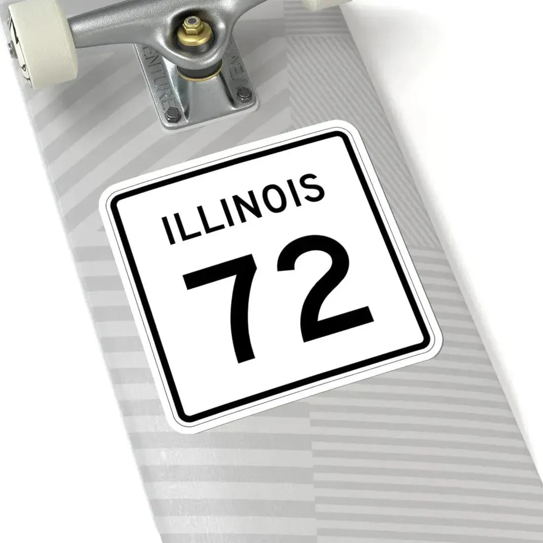 Illinois 72 (Illinois) (Road Sign) STICKER Vinyl Kiss-Cut Decal - The Sticker Space