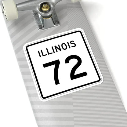 Illinois 72 (Illinois) (Road Sign) STICKER Vinyl Kiss-Cut Decal - The Sticker Space