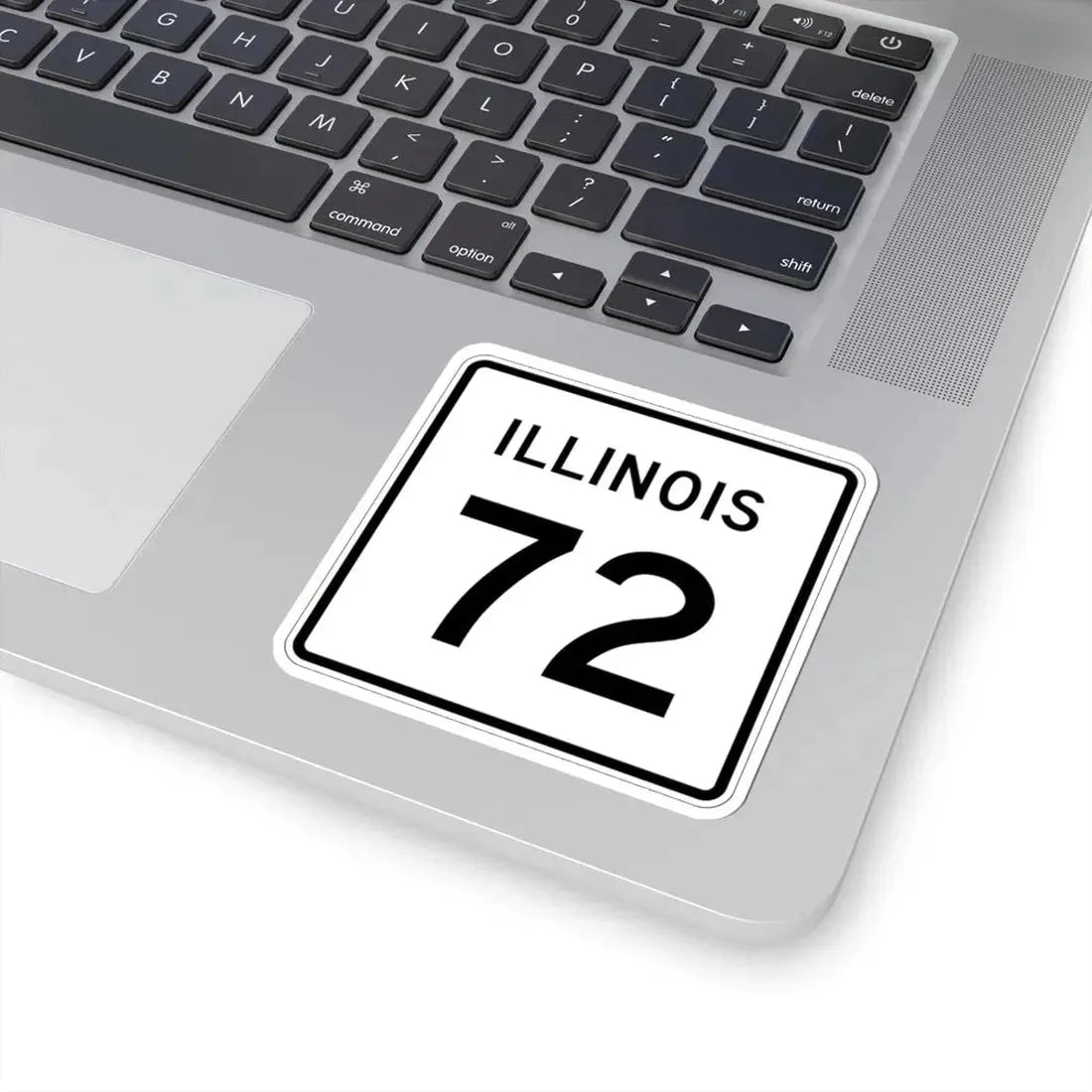 Illinois 72 (Illinois) (Road Sign) STICKER Vinyl Kiss-Cut Decal - The Sticker Space