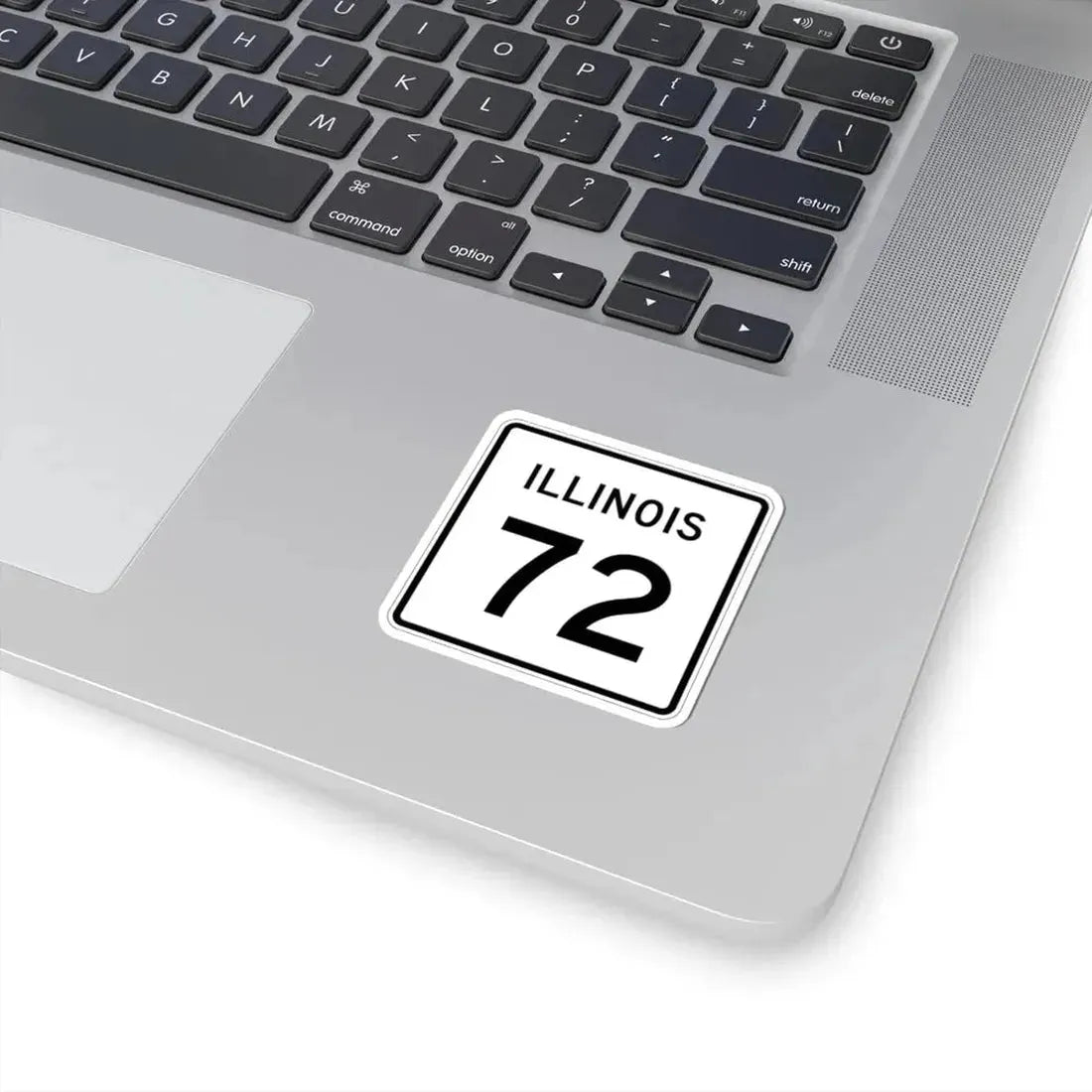 Illinois 72 (Illinois) (Road Sign) STICKER Vinyl Kiss-Cut Decal - The Sticker Space