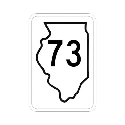 Illinois 73 1950 (Illinois) (Road Sign) STICKER Vinyl Kiss-Cut Decal 4 Inch White - The Sticker Space
