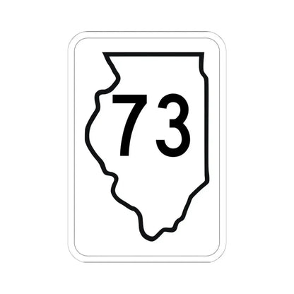 Illinois 73 1950 (Illinois) (Road Sign) STICKER Vinyl Kiss-Cut Decal 6 Inch White - The Sticker Space