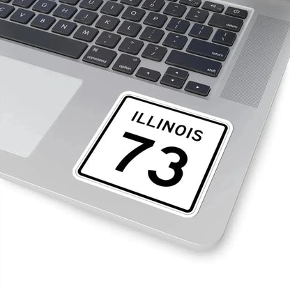 Illinois 73 (Illinois) (Road Sign) STICKER Vinyl Kiss-Cut Decal - The Sticker Space