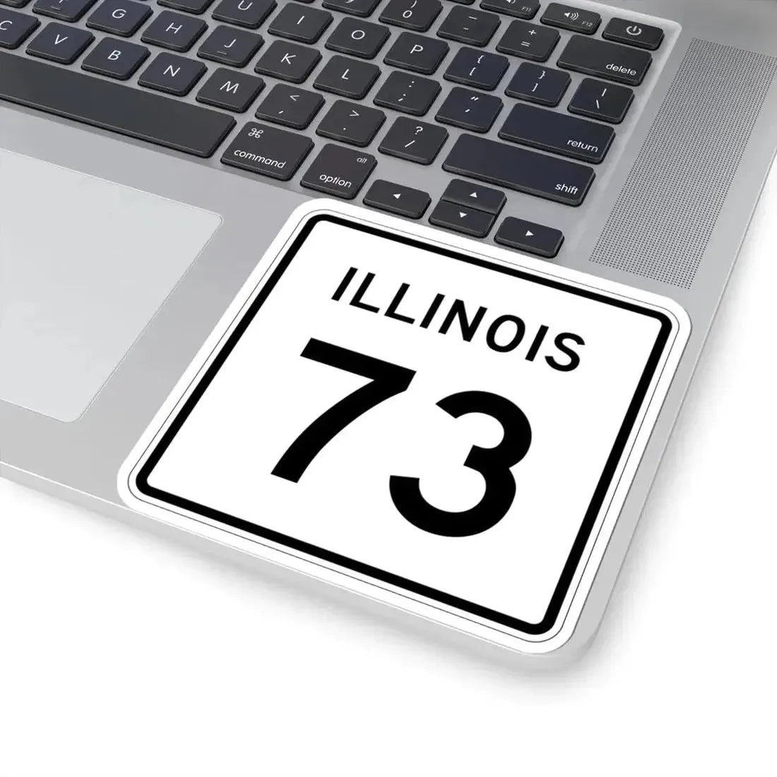 Illinois 73 (Illinois) (Road Sign) STICKER Vinyl Kiss-Cut Decal - The Sticker Space
