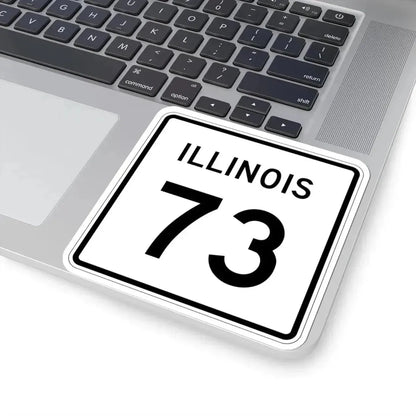 Illinois 73 (Illinois) (Road Sign) STICKER Vinyl Kiss-Cut Decal - The Sticker Space