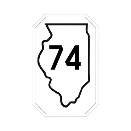 Illinois 74 1926 (Illinois) (Road Sign) STICKER Vinyl Kiss-Cut Decal 3 Inch White - The Sticker Space