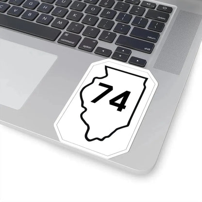 Illinois 74 1926 (Illinois) (Road Sign) STICKER Vinyl Kiss-Cut Decal - The Sticker Space