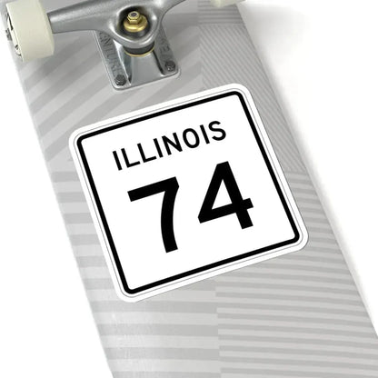 Illinois 74 (Illinois) (Road Sign) STICKER Vinyl Kiss-Cut Decal - The Sticker Space