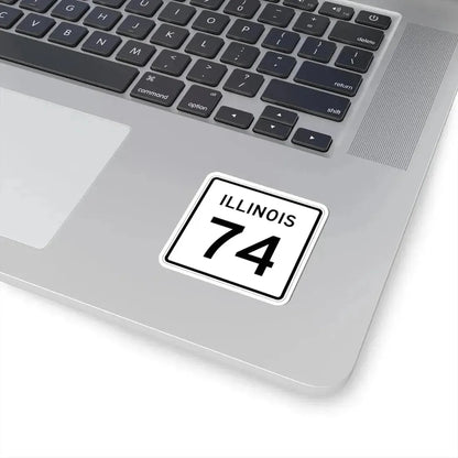 Illinois 74 (Illinois) (Road Sign) STICKER Vinyl Kiss-Cut Decal - The Sticker Space