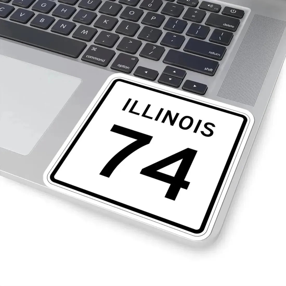 Illinois 74 (Illinois) (Road Sign) STICKER Vinyl Kiss-Cut Decal - The Sticker Space