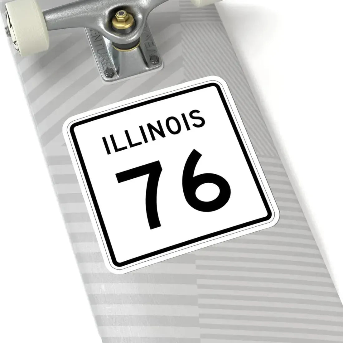 Illinois 76 (Illinois) (Road Sign) STICKER Vinyl Kiss-Cut Decal - The Sticker Space