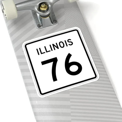 Illinois 76 (Illinois) (Road Sign) STICKER Vinyl Kiss-Cut Decal - The Sticker Space