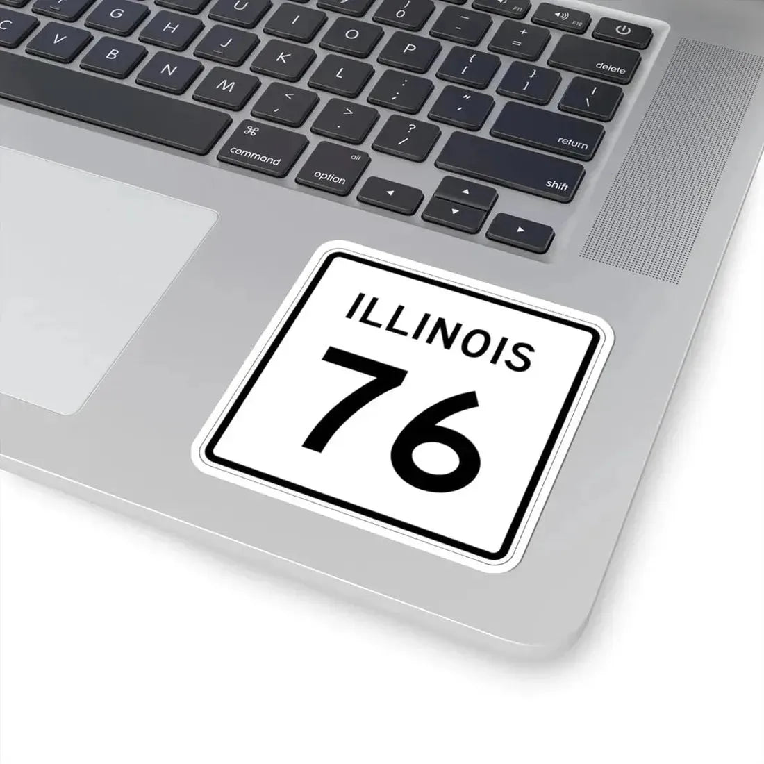 Illinois 76 (Illinois) (Road Sign) STICKER Vinyl Kiss-Cut Decal - The Sticker Space
