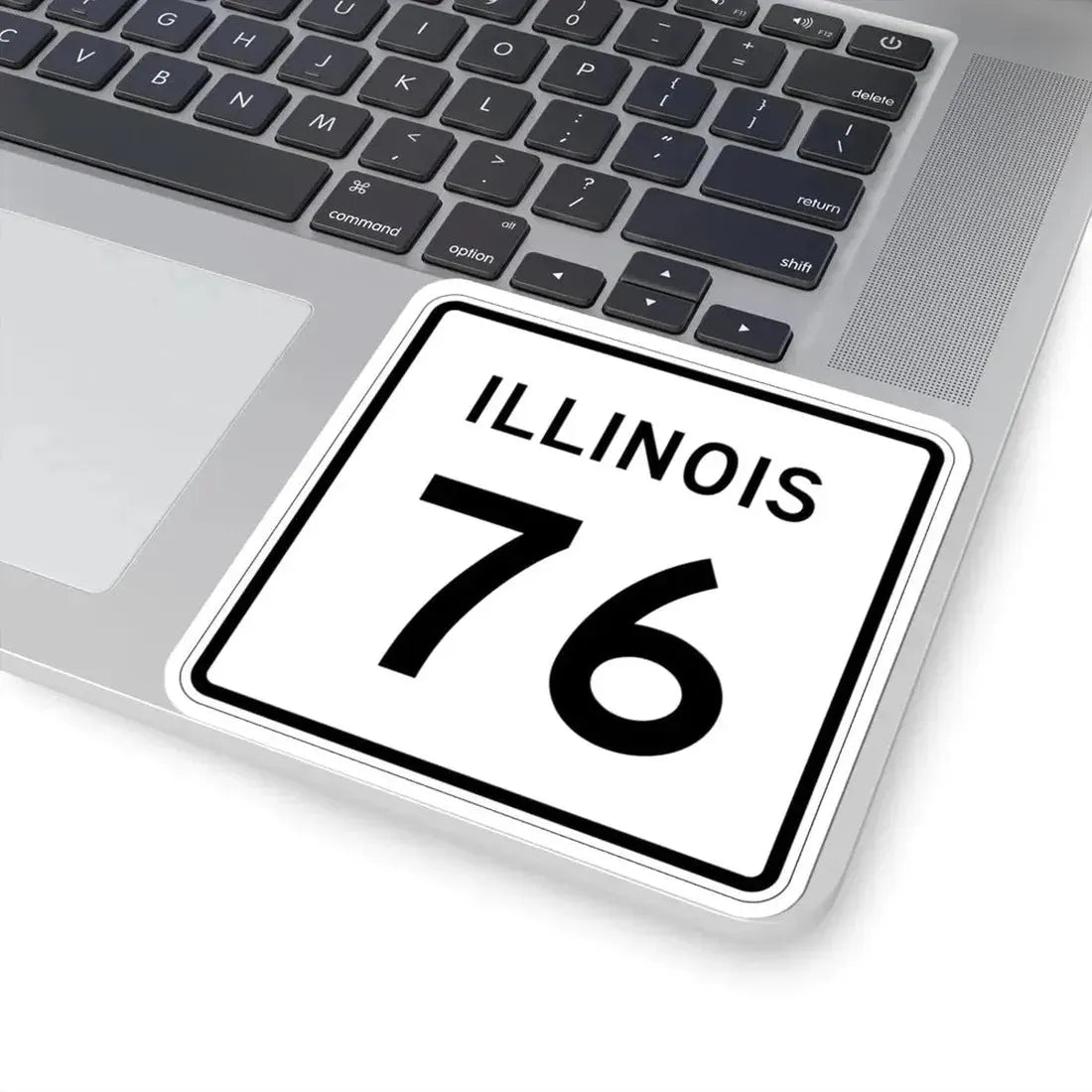 Illinois 76 (Illinois) (Road Sign) STICKER Vinyl Kiss-Cut Decal - The Sticker Space