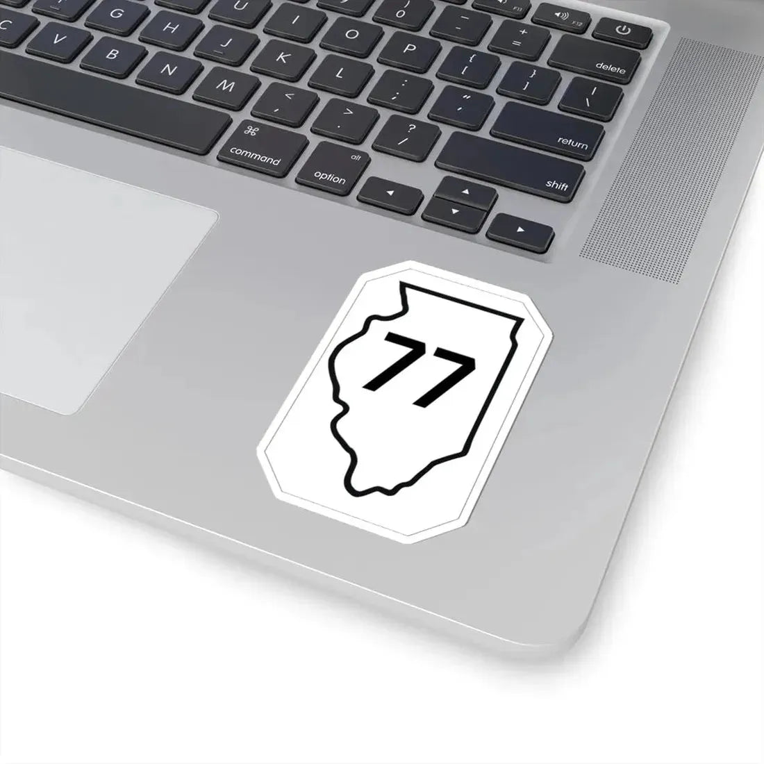 Illinois 77 1926 (Illinois) (Road Sign) STICKER Vinyl Kiss-Cut Decal - The Sticker Space