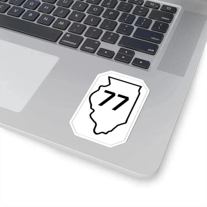 Illinois 77 1926 (Illinois) (Road Sign) STICKER Vinyl Kiss-Cut Decal - The Sticker Space