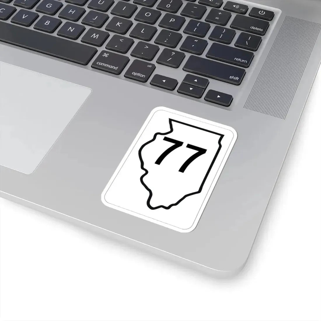 Illinois 77 1950 (Illinois) (Road Sign) STICKER Vinyl Kiss-Cut Decal - The Sticker Space