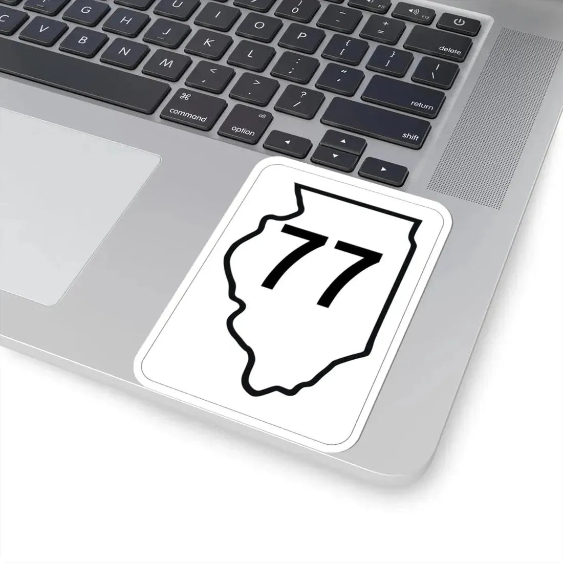 Illinois 77 1950 (Illinois) (Road Sign) STICKER Vinyl Kiss-Cut Decal - The Sticker Space