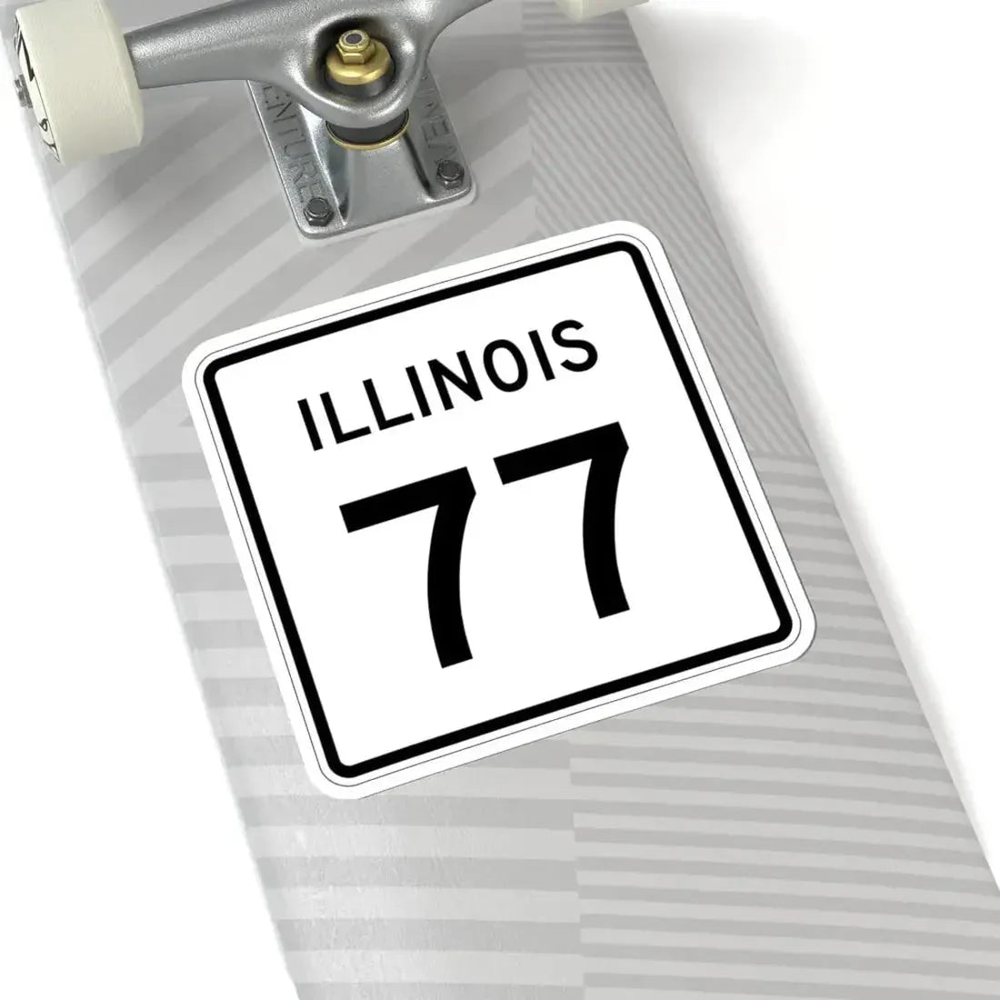 Illinois 77 (Illinois) (Road Sign) STICKER Vinyl Kiss-Cut Decal - The Sticker Space
