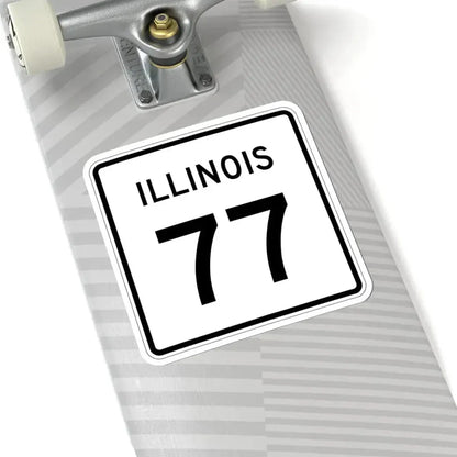 Illinois 77 (Illinois) (Road Sign) STICKER Vinyl Kiss-Cut Decal - The Sticker Space