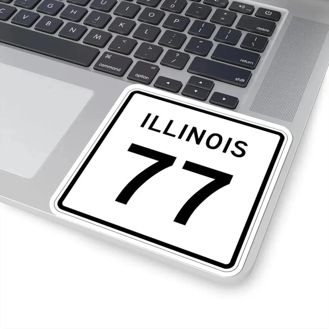 Illinois 77 (Illinois) (Road Sign) STICKER Vinyl Kiss-Cut Decal - The Sticker Space