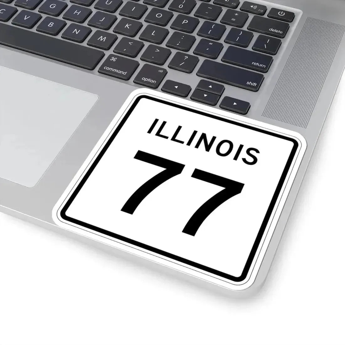 Illinois 77 (Illinois) (Road Sign) STICKER Vinyl Kiss-Cut Decal - The Sticker Space