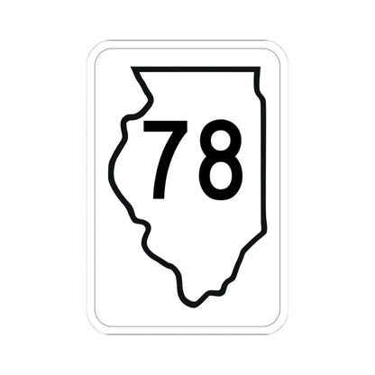 Illinois 78 1950 (Illinois) (Road Sign) STICKER Vinyl Kiss-Cut Decal 4 Inch White - The Sticker Space