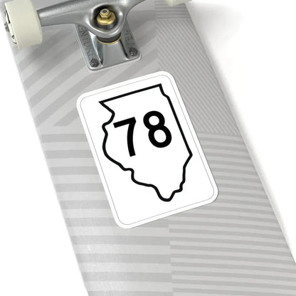 Illinois 78 1950 (Illinois) (Road Sign) STICKER Vinyl Kiss-Cut Decal - The Sticker Space