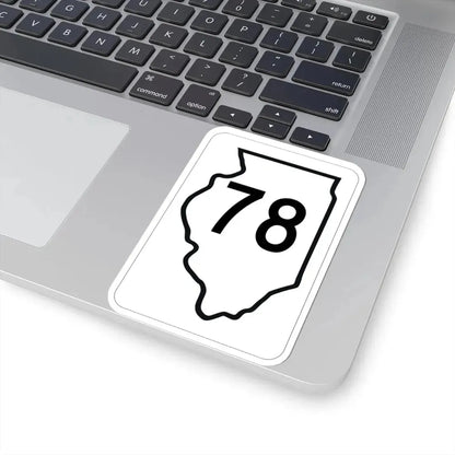 Illinois 78 1950 (Illinois) (Road Sign) STICKER Vinyl Kiss-Cut Decal - The Sticker Space