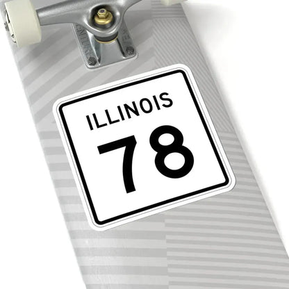 Illinois 78 (Illinois) (Road Sign) STICKER Vinyl Kiss-Cut Decal - The Sticker Space