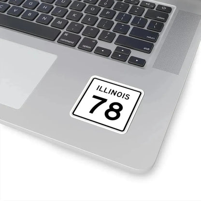 Illinois 78 (Illinois) (Road Sign) STICKER Vinyl Kiss-Cut Decal - The Sticker Space