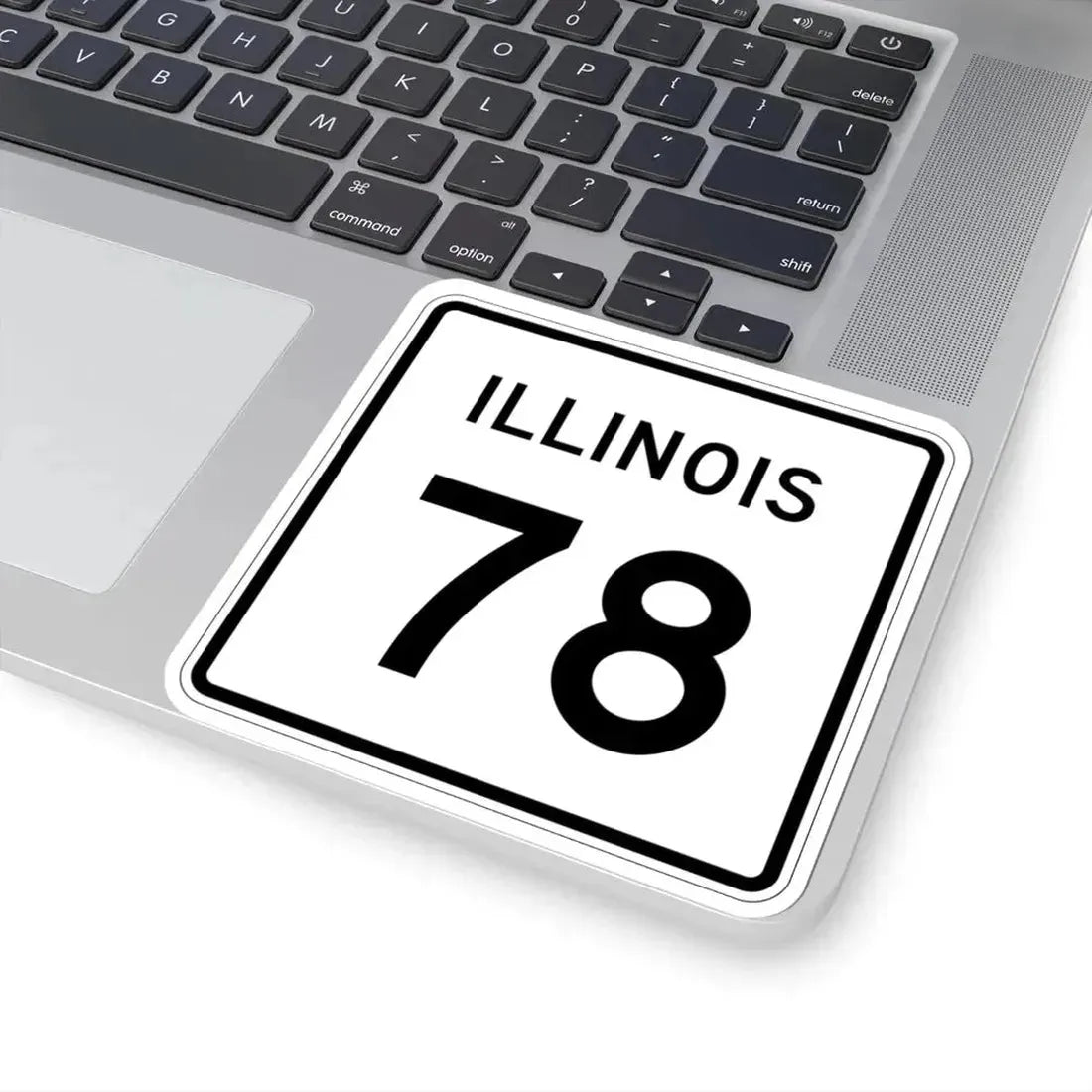 Illinois 78 (Illinois) (Road Sign) STICKER Vinyl Kiss-Cut Decal - The Sticker Space