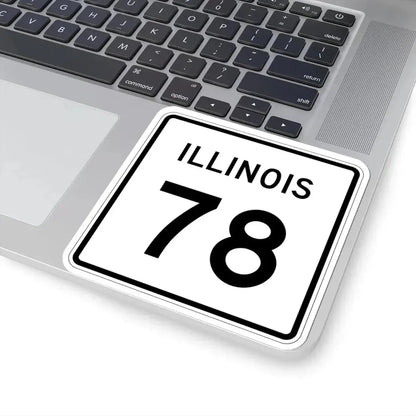 Illinois 78 (Illinois) (Road Sign) STICKER Vinyl Kiss-Cut Decal - The Sticker Space