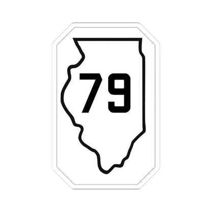 Illinois 79 1926 (Illinois) (Road Sign) STICKER Vinyl Kiss-Cut Decal 3 Inch White - The Sticker Space