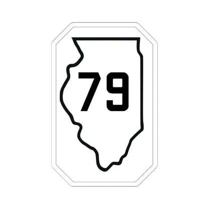 Illinois 79 1926 (Illinois) (Road Sign) STICKER Vinyl Kiss-Cut Decal 6 Inch White - The Sticker Space