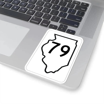 Illinois 79 1950 (Illinois) (Road Sign) STICKER Vinyl Kiss-Cut Decal - The Sticker Space