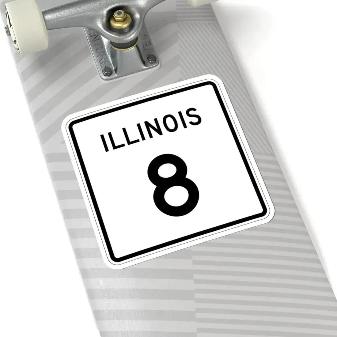 Illinois 8 (Illinois) (Road Sign) STICKER Vinyl Kiss-Cut Decal - The Sticker Space
