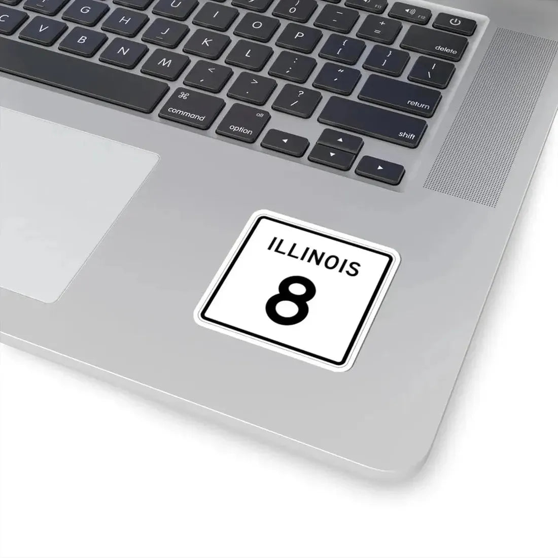 Illinois 8 (Illinois) (Road Sign) STICKER Vinyl Kiss-Cut Decal - The Sticker Space