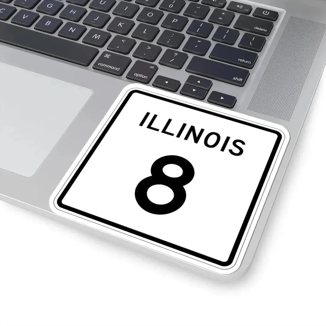 Illinois 8 (Illinois) (Road Sign) STICKER Vinyl Kiss-Cut Decal - The Sticker Space