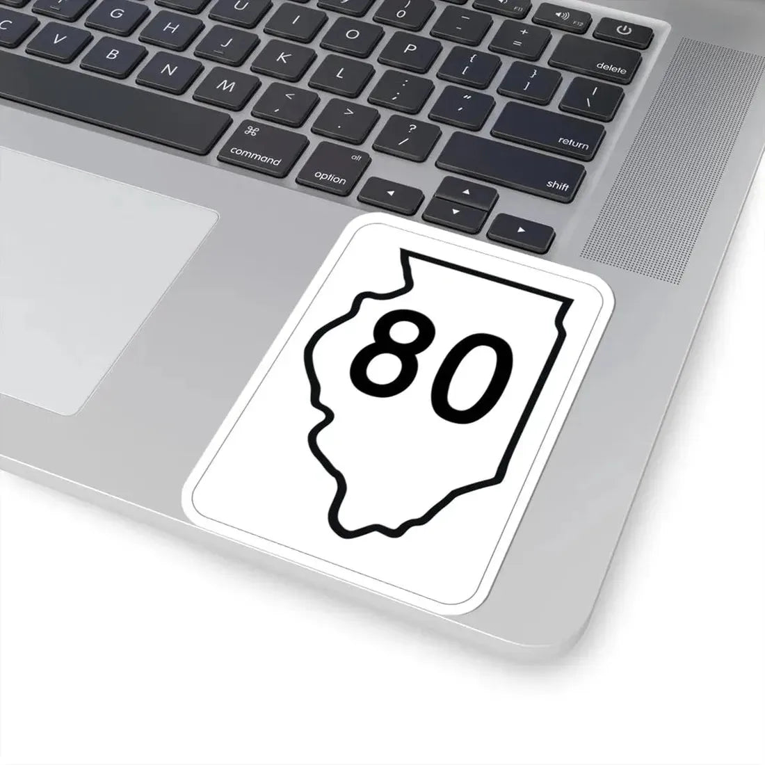 Illinois 80 1950 (Illinois) (Road Sign) STICKER Vinyl Kiss-Cut Decal - The Sticker Space